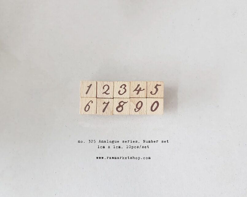 Raw Market Shop - No. 325 - Small Number Set - Stamp