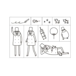 Midori - Oji-san 30th Anniversary Special SET A - Wooden Stamp Set