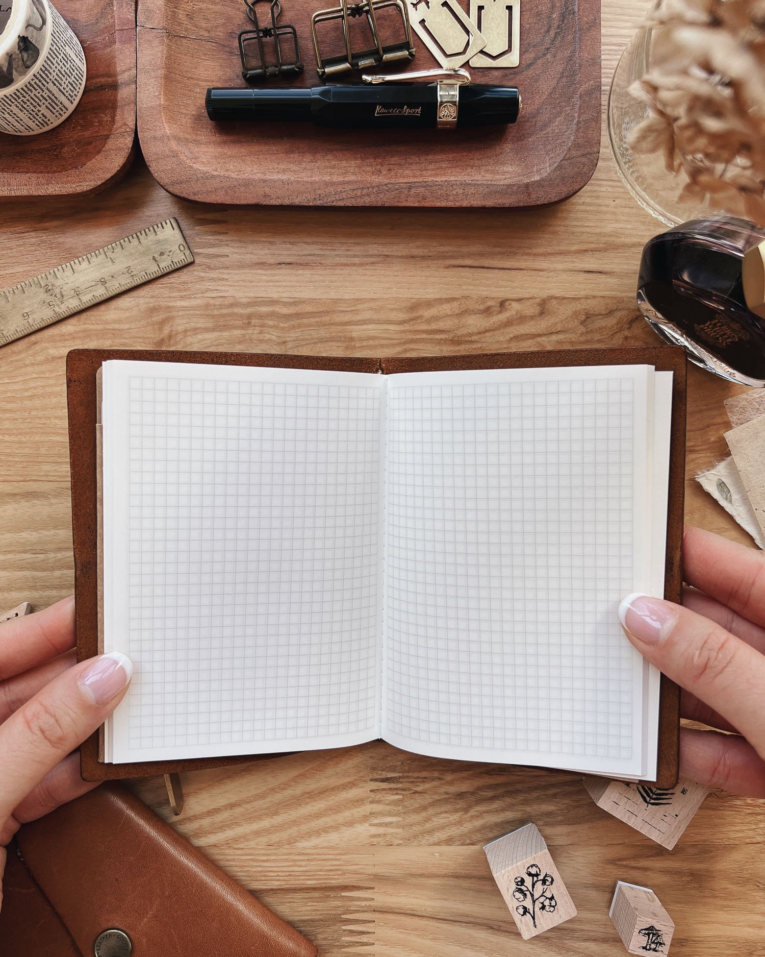 Sarica Studio - Ginkgo Notebook - Passport Size