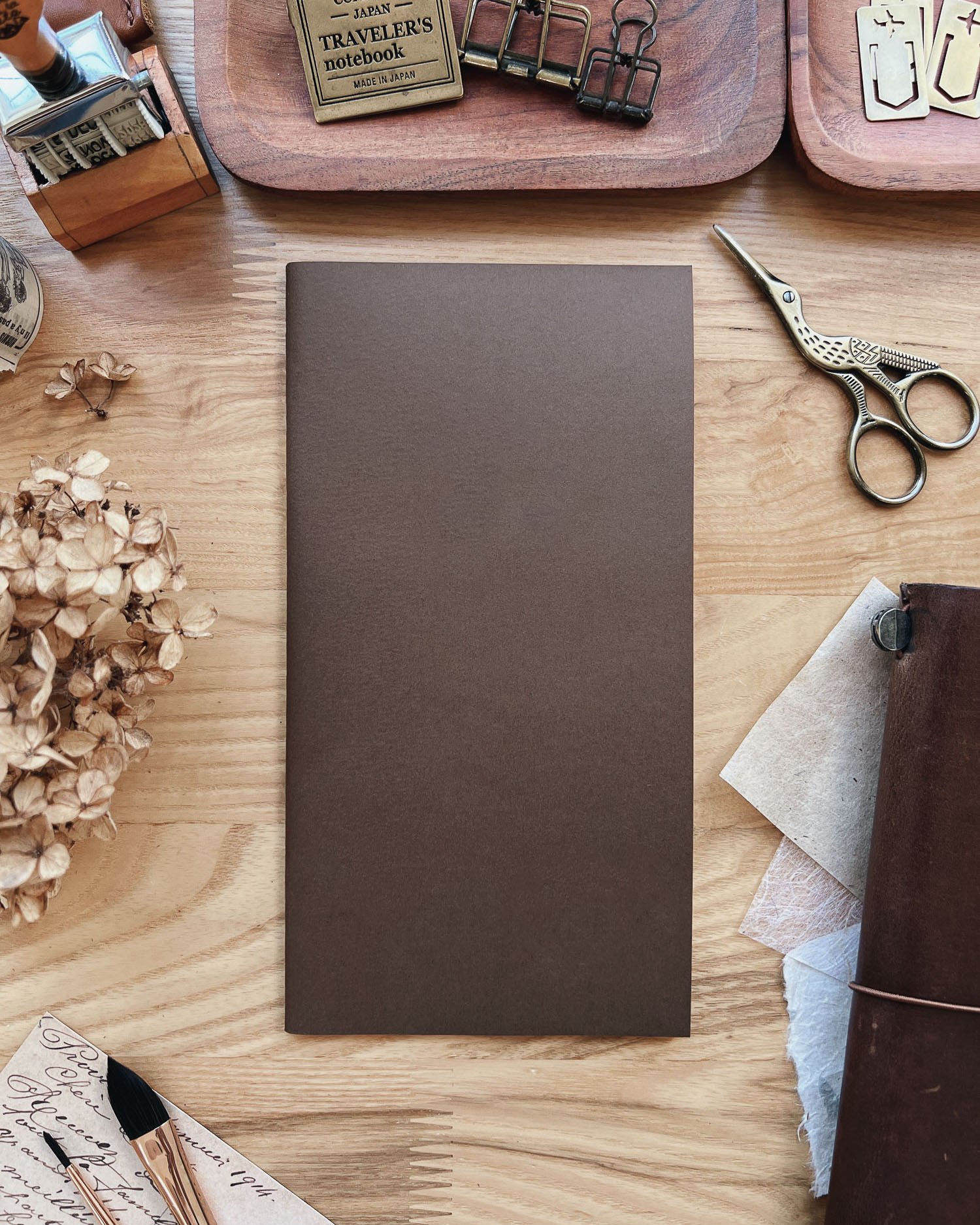 Sarica Studio - Chestnut Brown Notebook - Regular/Standard Size