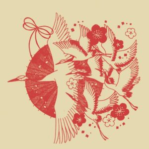 Kodomo no Kao x Natsuko Taguchi – 2025 Stamp – BIG New Year Cranes