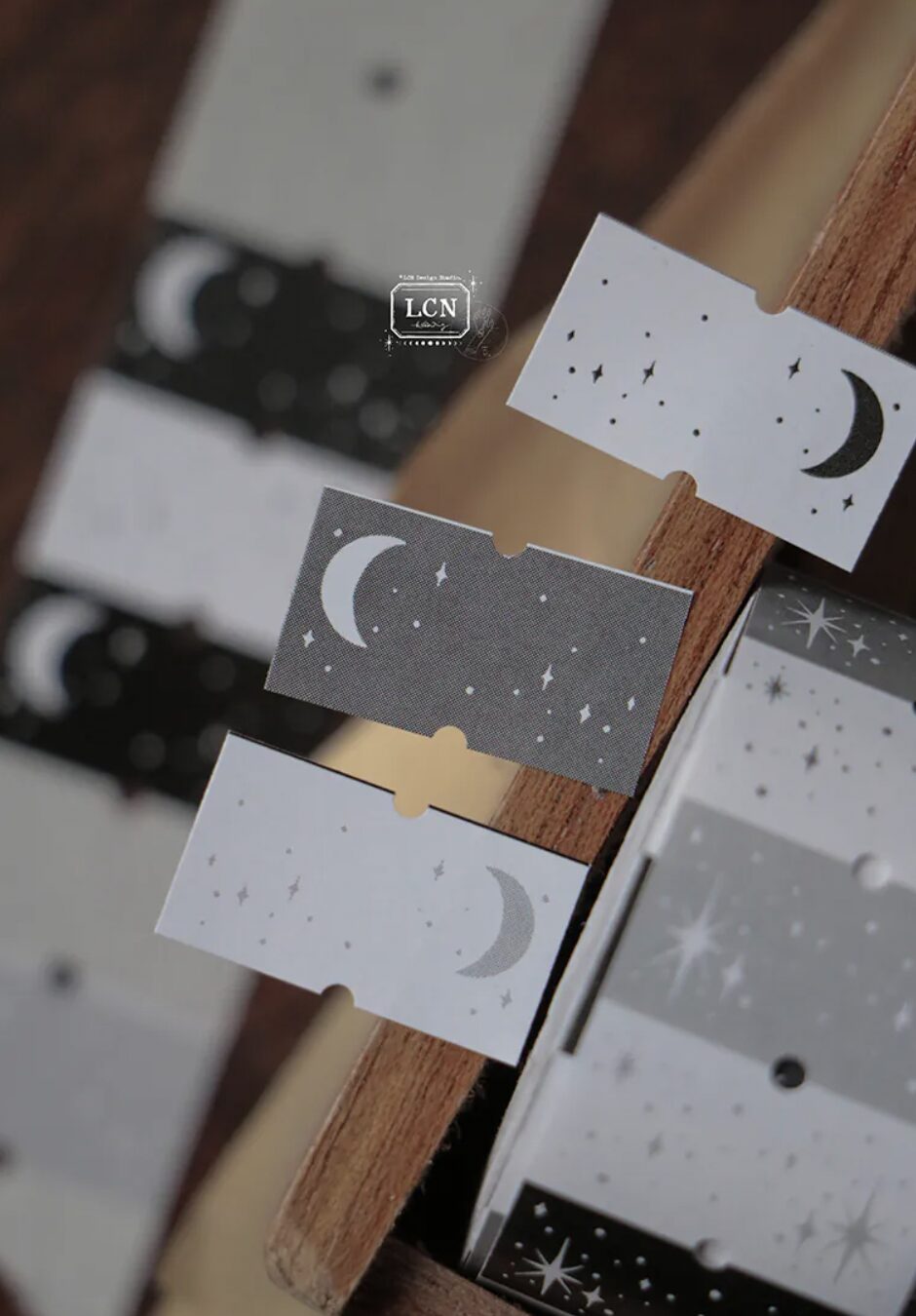 LCN - Lin Chia Ning - Winter Collection - The Moon The Stars - Label Sticker Roll