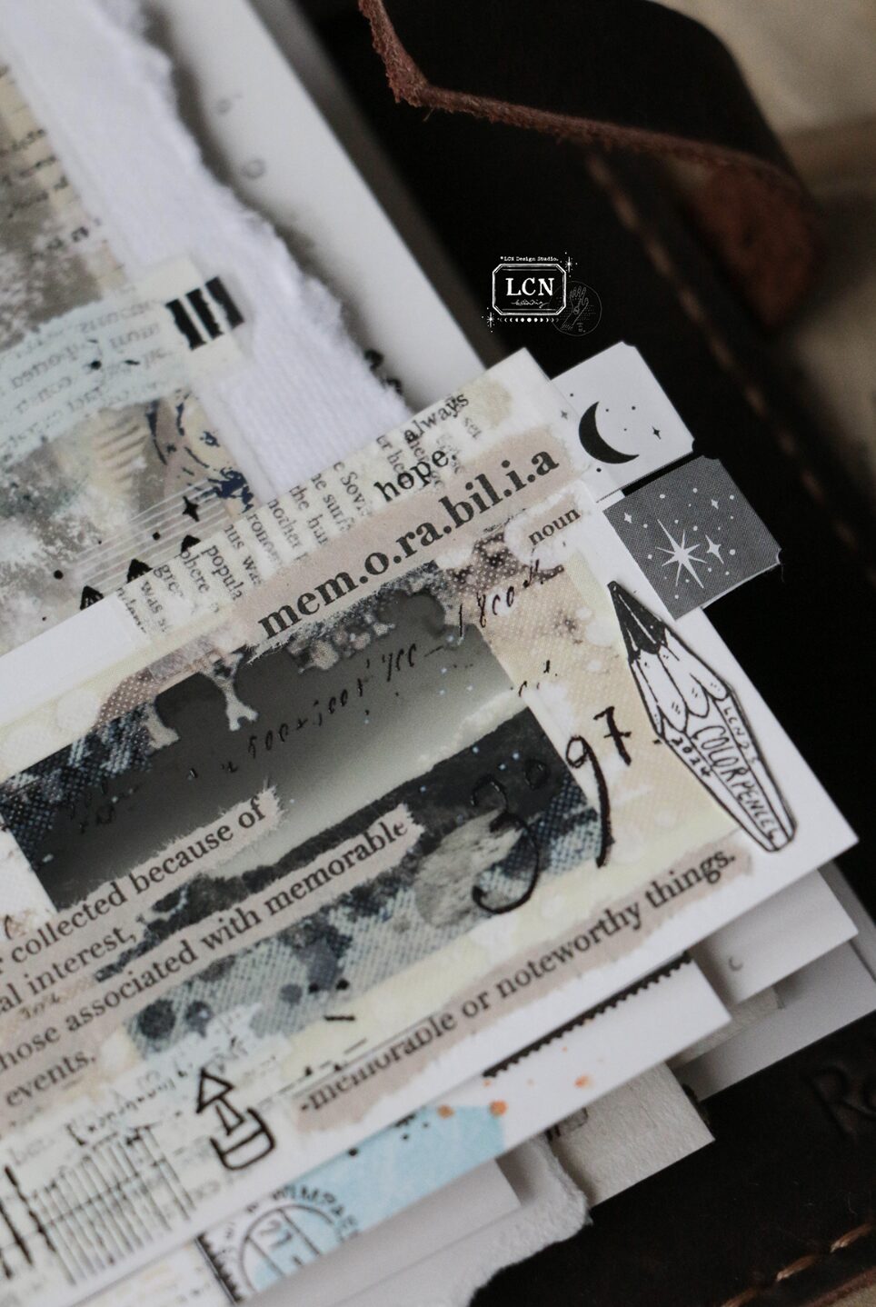 LCN - Lin Chia Ning - Winter Collection - The Moon The Stars - Label Sticker Roll