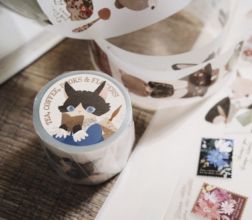 wwiinngg - Tea, Coffee, Books and Flowers - Matte PET Tape