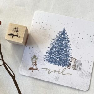 Mori Ringo – Running Squirrel in a Coat (Right) – Stamp