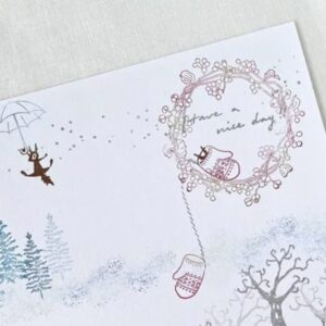 Mori Ringo - Chinese Tallow (Popcorn) Tree Wreath - Stamp
