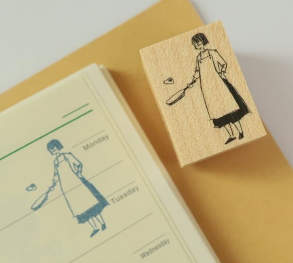 Ma7stamp - Fumiko with Frying Pan - Stamp