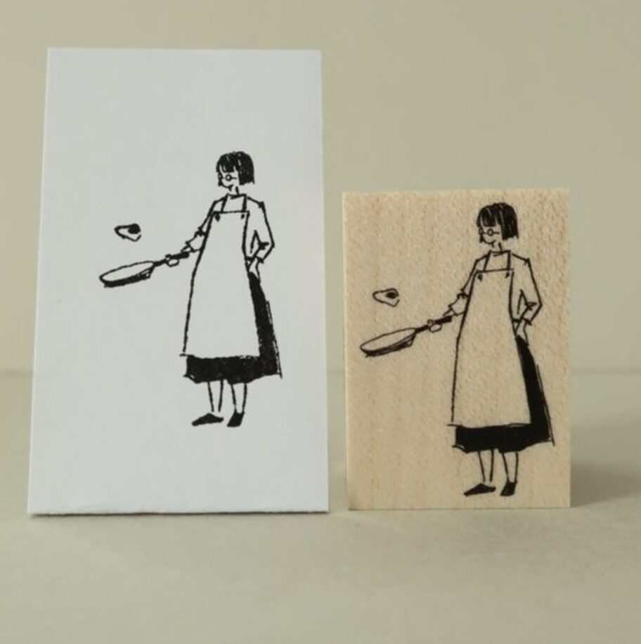 Ma7stamp - Fumiko with Frying Pan - Stamp