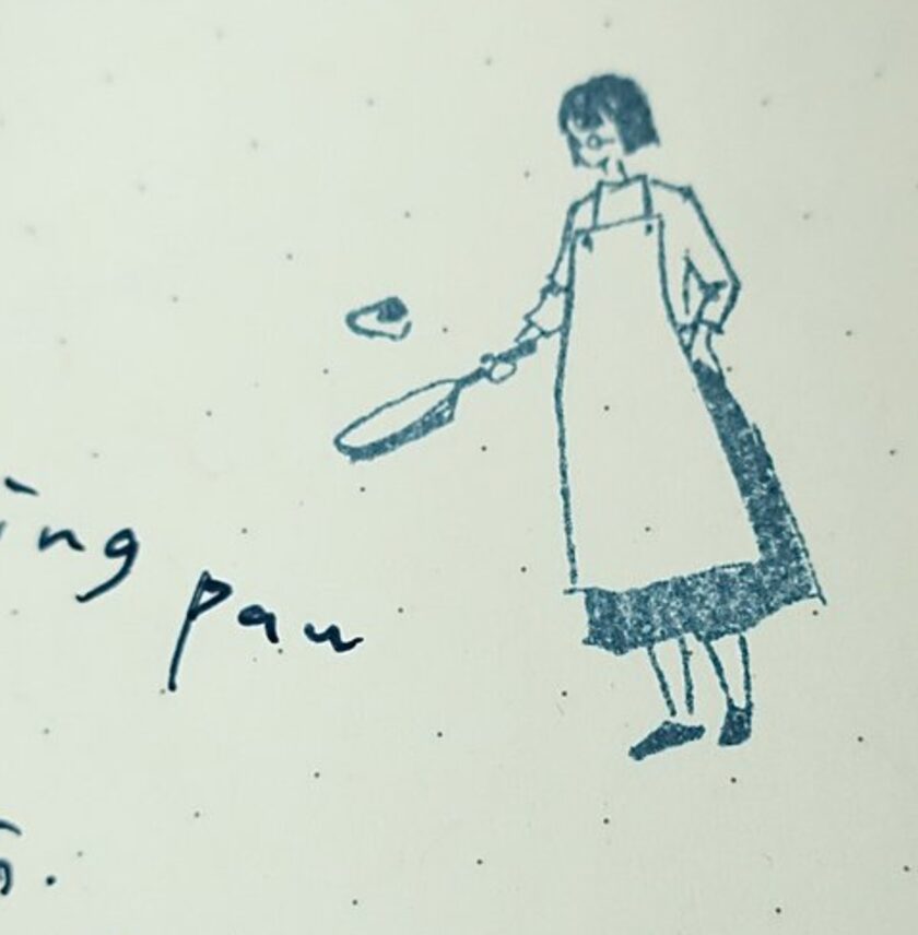 Ma7stamp - Fumiko with Frying Pan - Stamp