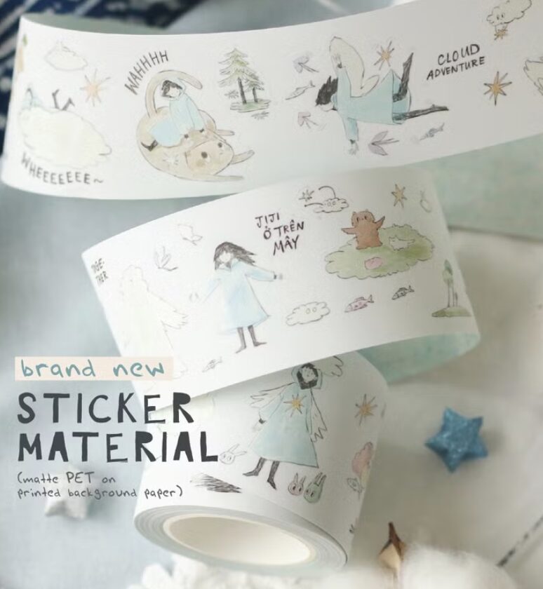 TeaYouShop - Jiji on the Clouds - PET Tape Stickers