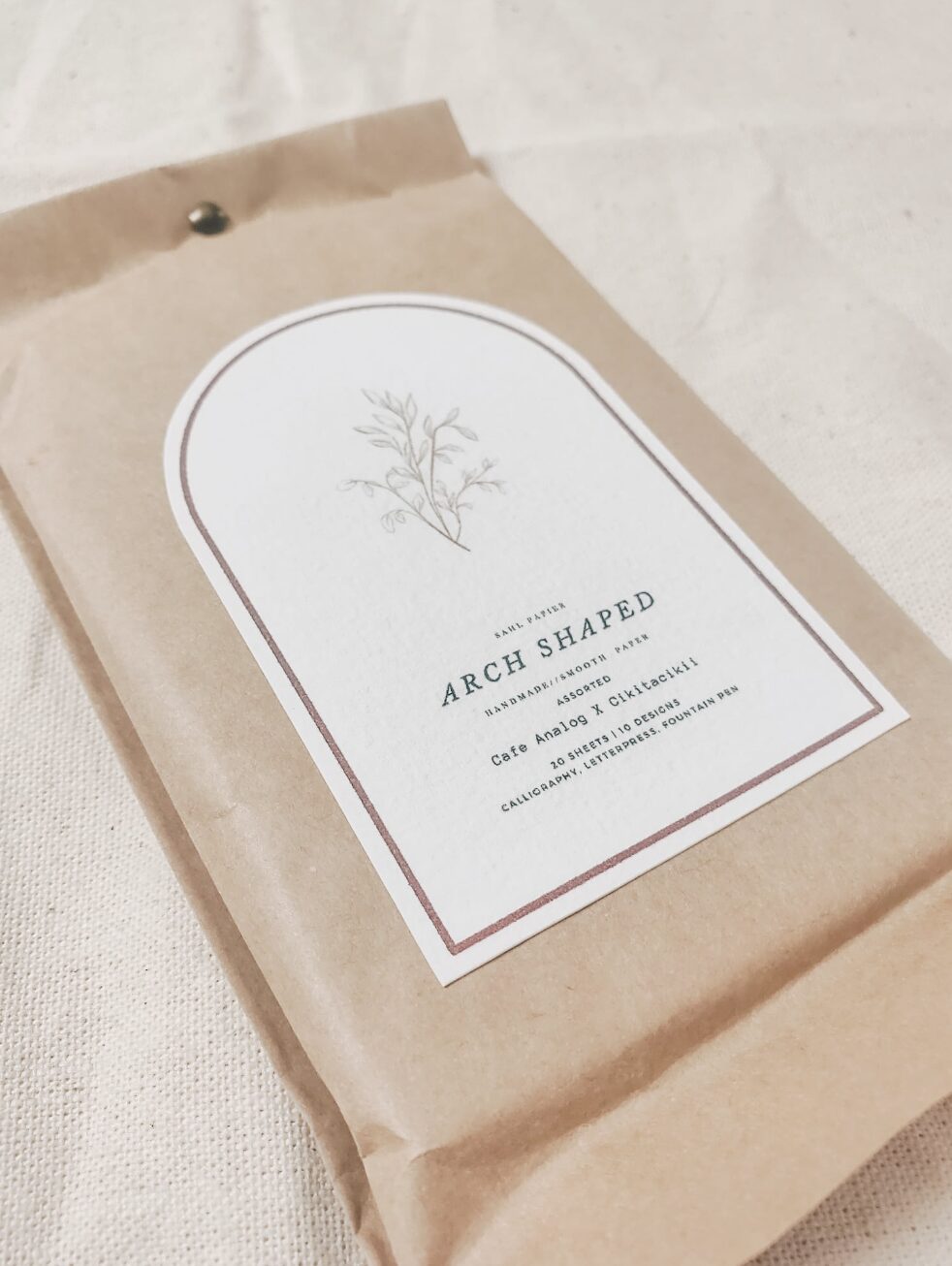 Cafe Analog x Cikitacikii - Assorted Neutral Arch-shaped - Handmade Paper Bundle