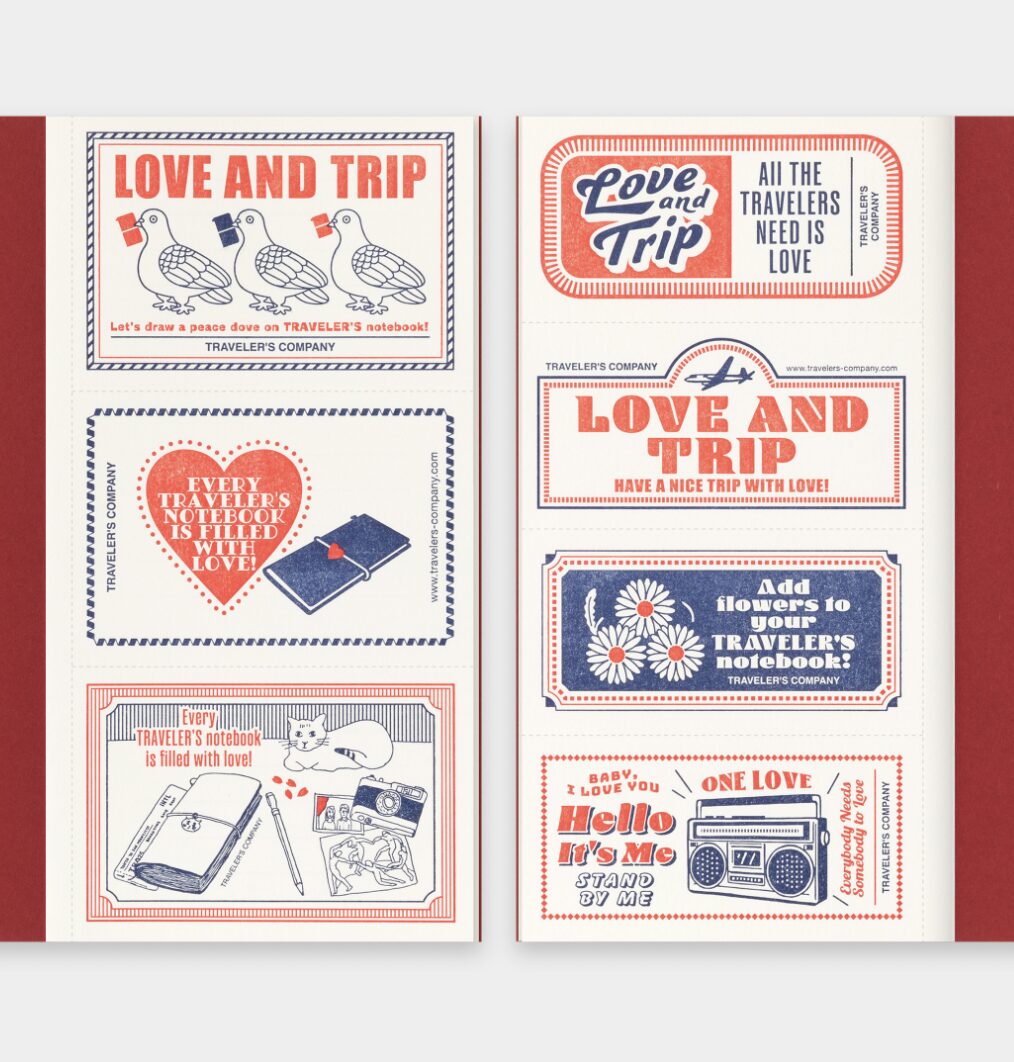 Traveler's Notebook - Love and Trip (Limited Edition) - Regular Size - Refill