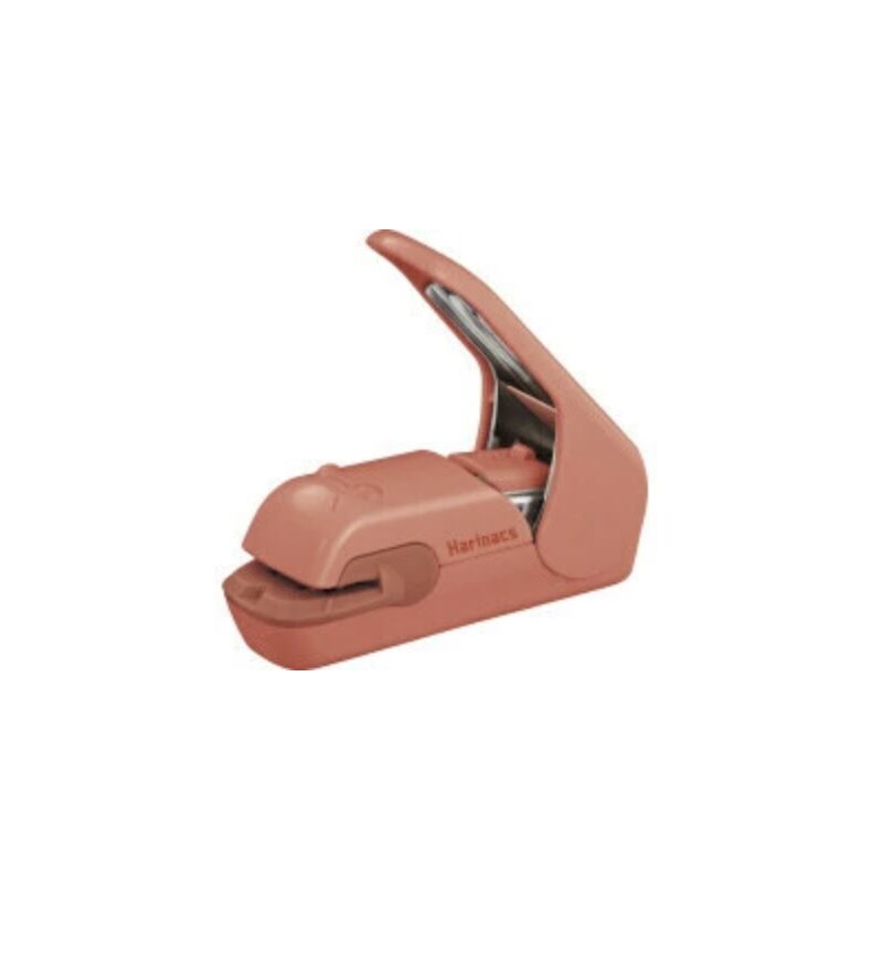 Kokuyo Harinacs - Press Compact DEEP SALMON PINK - Stapleless Stapler