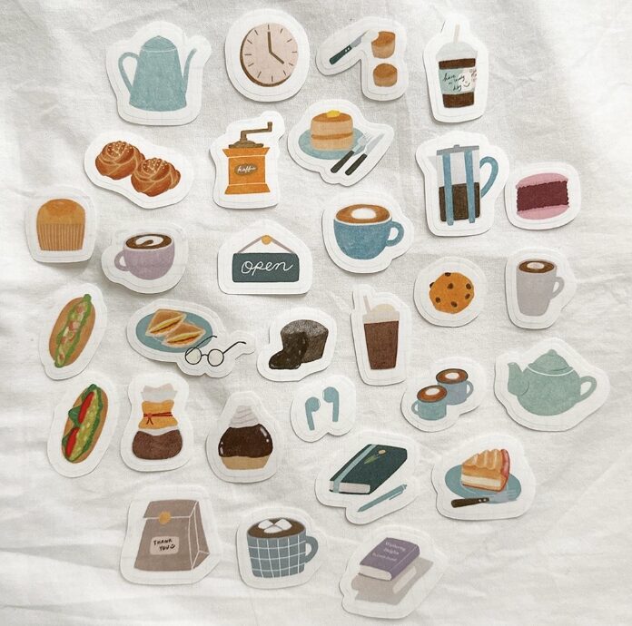 Yuka Butter - Cozy Cafe - Washi Sticker Flakes