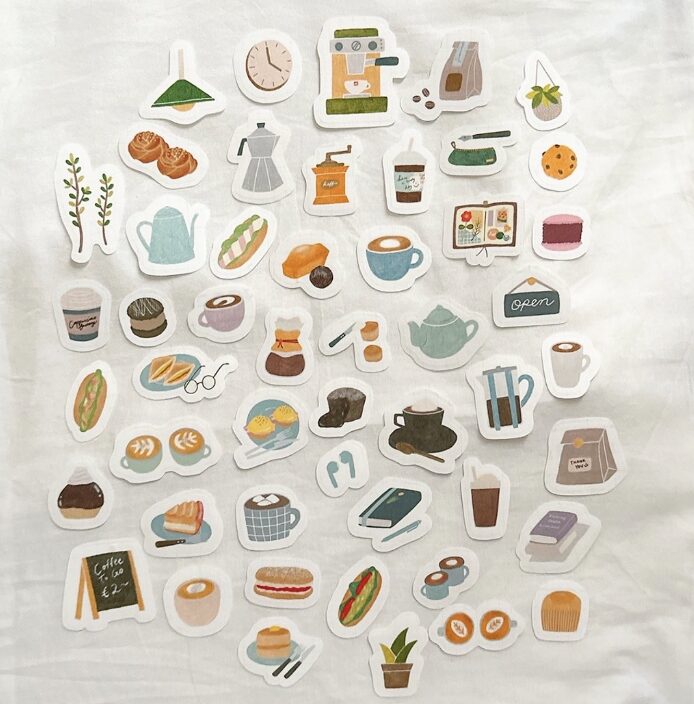 Yuka Butter - Cozy Cafe - Washi Sticker Flakes