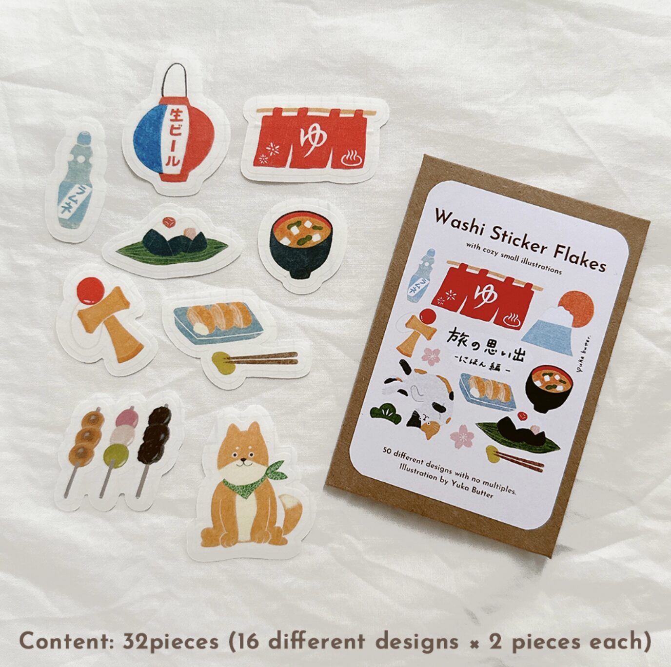 Yuka Butter - The Memories of Japan Travel - Washi Sticker Flakes