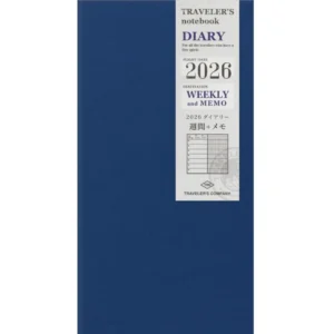 TRC Traveler’s Notebook – Second Half Weekly Memo 2026 – Regular Size – Diary Refill