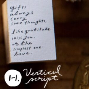 OURS Studio – The Gift – Vertical Script – Stamp