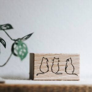 Modaizhi – Little View – Three Cats – Stamp