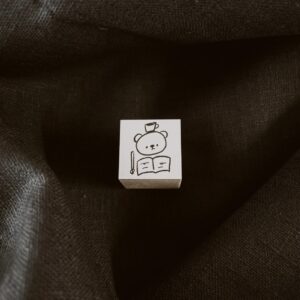 Ranmyu – Bear with Coffee, Pen, Journal – Stamp