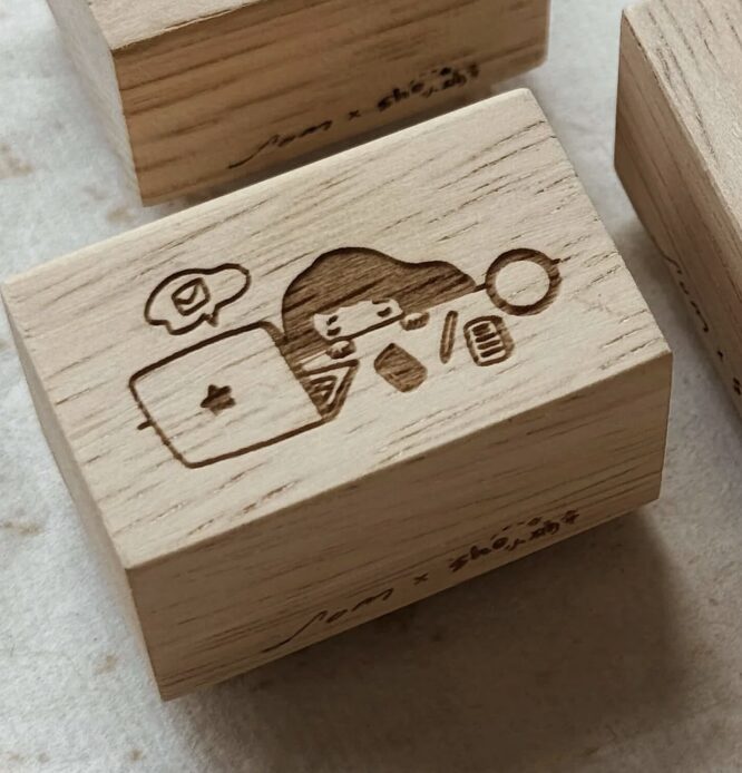 SOM Studio x Sho Little Happiness - Time & Routine – Busy on Desk (with laptop) - Stamp