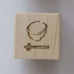 SOM Studio x wenyea’s illustrations – Everyday Tools 2.0 – Bowl with Chopsticks – Stamp