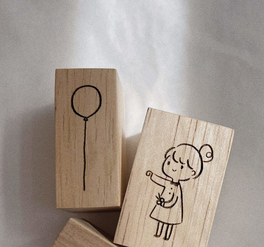SOM Studio x Ms Bulat - Inner Side of Me - Girl with Balloon - Stamp Set
