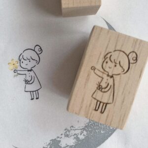 SOM Studio x Ms Bulat - Inner Side of Me - Girl with Balloon - Stamp Set