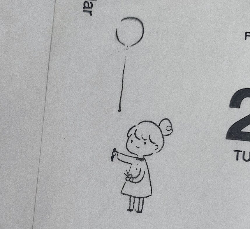 SOM Studio x Ms Bulat - Inner Side of Me - Girl with Balloon - Stamp Set