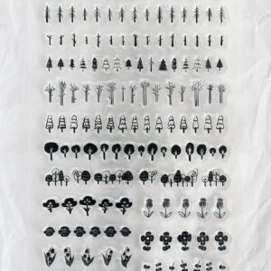 LCN – Lin Chia Ning – Trees and Flowers – Clear Stamp