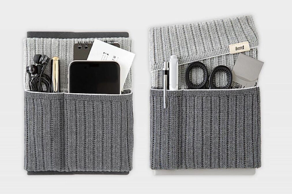 Midori - Haramaki A6-B6 Two-Tone Grey - Knitted Book Band