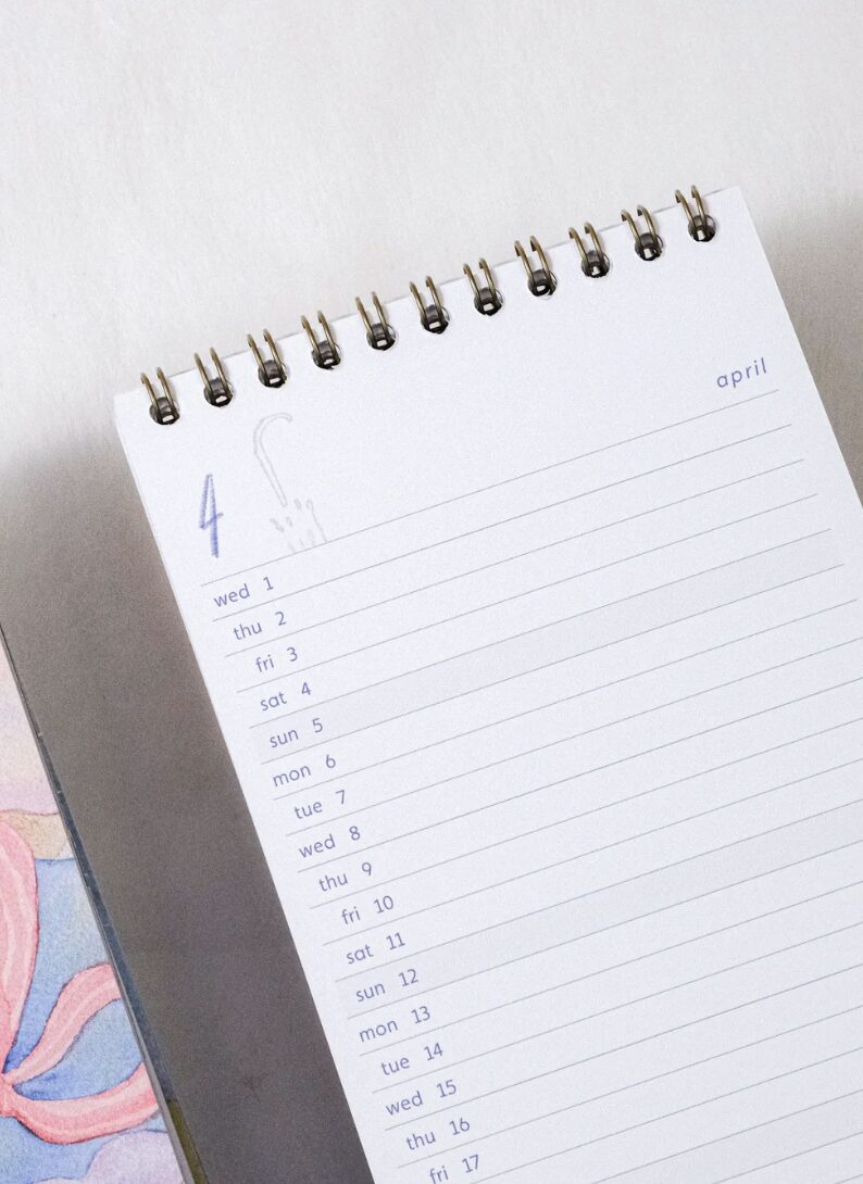 2026 - Dodolulu - Slim Desk Monthly Calendar