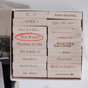 Phavourite.co – Slow & Quiet – 9PT NO. 2 – Tiny Text Stamp