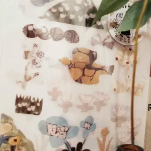 misshoegg – Floral Silhouette Collage – Transfer Stickers