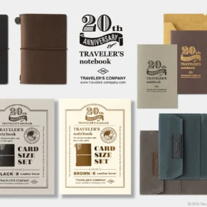 TRAVELER’S Notebook – Card Size 20th Anniversary Set – Black or Brown