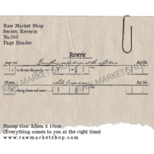 Raw Market Shop - No. 505 - Page Header, Everything Comes - Stamp
