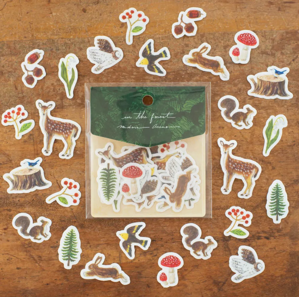 Tegamisha x Midori Asano - In the Forest - Flake Stickers