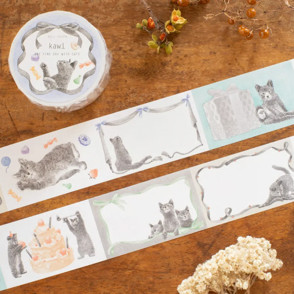 Tegamisha x kawi - One Fine Day with Cats - Roll Sticky Notes