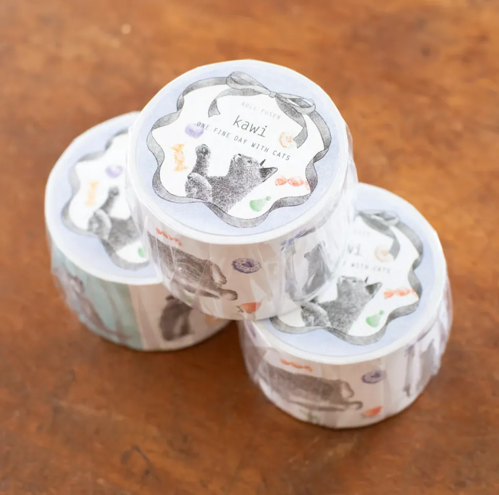 Tegamisha x kawi - One Fine Day with Cats - Roll Sticky Notes