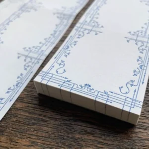 OEDA Letterpress - LB003 Classic Royal Blue Silver - Three-Pattern Label Book