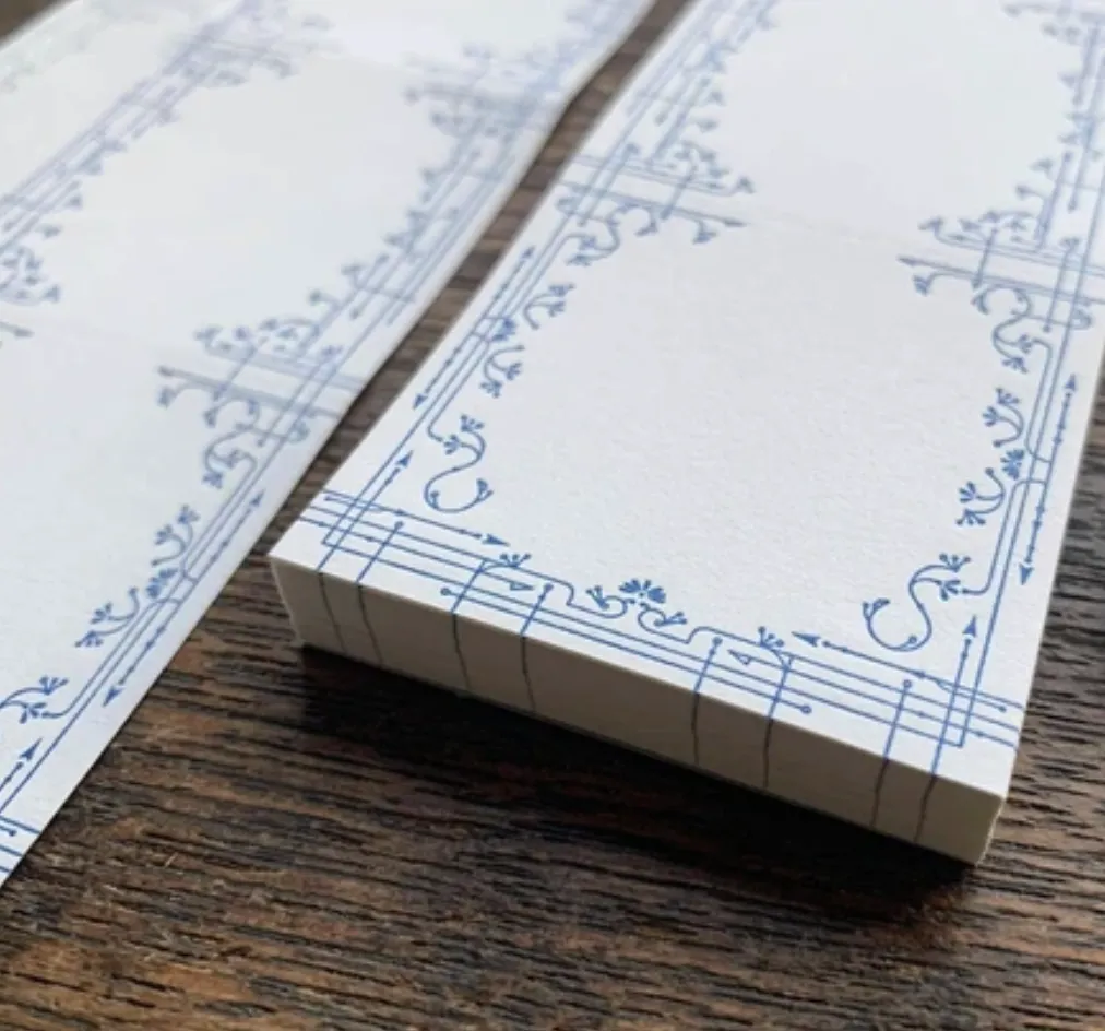OEDA Letterpress - LB003 Classic Royal Blue Silver - Three-Pattern Label Book