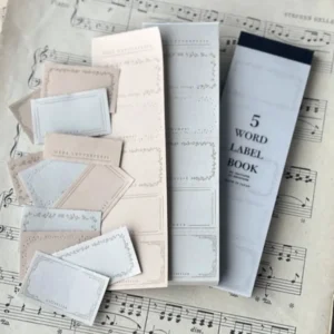 OEDA Letterpress - LB031 Gray Beige - 5-Word Label Book
