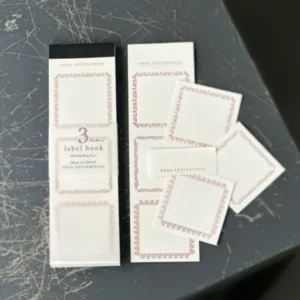 OEDA Letterpress – LB032 Red – MINI Three-Pattern Label Book
