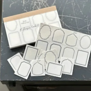 OEDA Letterpress – LB024 Dark Blue Frame – 8-Shape Label Book