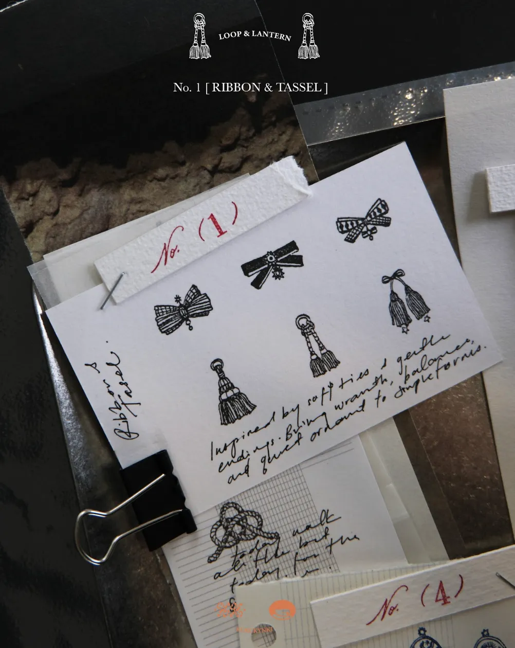 Kurukynki - Loop & Lantern No.1 – Ribbon & Tassel - Stamp Set