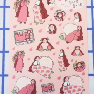 Shiima – Girl, Girl, Girl – Peach and Girl – Sticker Sheet