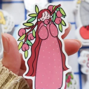 Shiima - Peach and Girl - Water Resistant Sticker Set