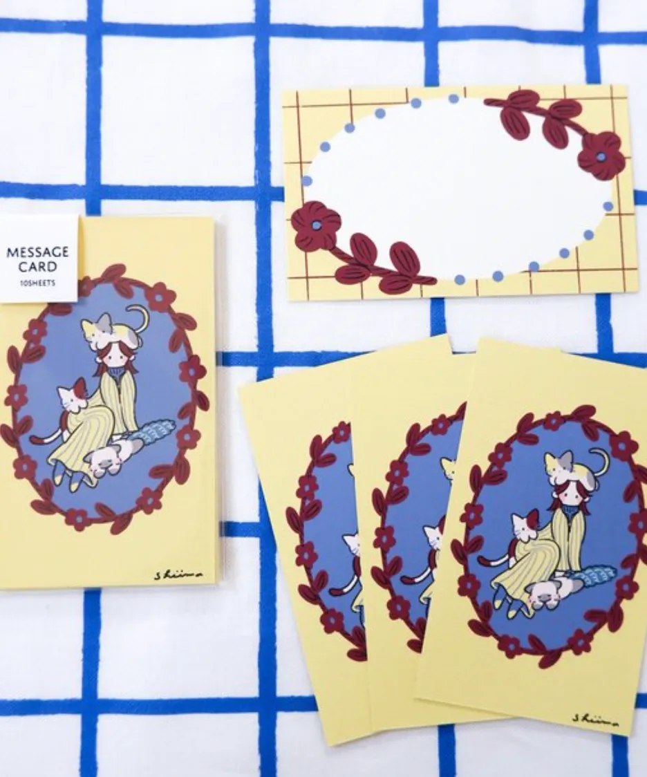 Shiima - Cat Design - Message Cards