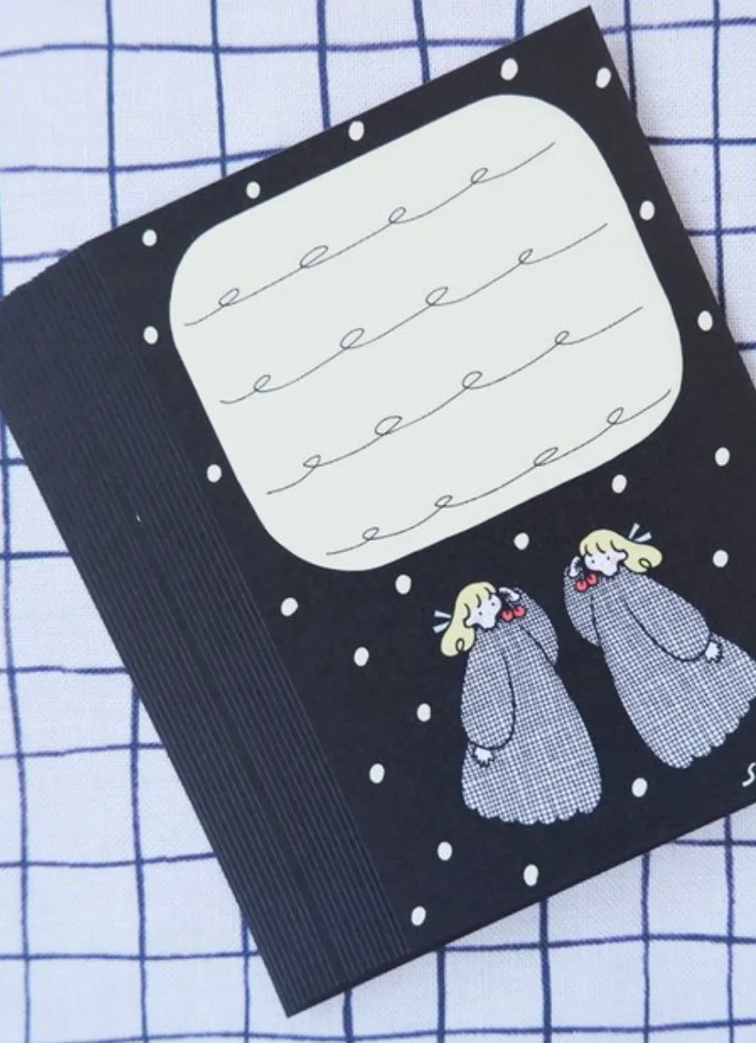 Shiima - Cherry Blossom Girl (Black) - Memo Paper