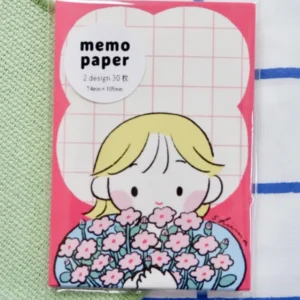 Shiima - Spring Flowers Rhodanthemum and Lily of the Valley - Memo Paper